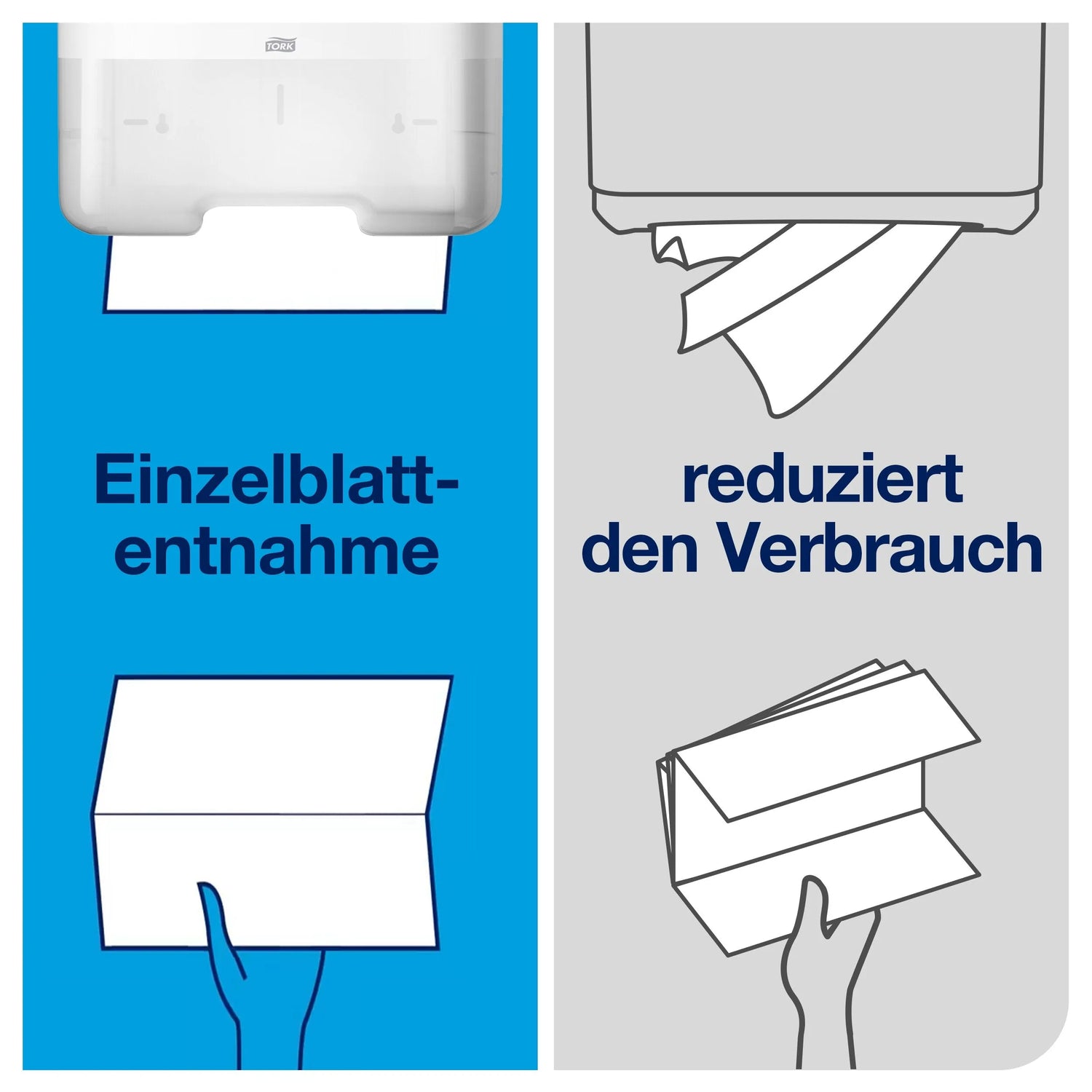 TORK Papierhandtücher 290273 H3 Advanced C&C Zick-Zack-Falzung 2-lagig 3.750 Tücher