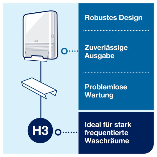 TORK Papierhandtücher 290276 H3 Advanced Lagen-Falzung 2-lagig 1.600 Tücher