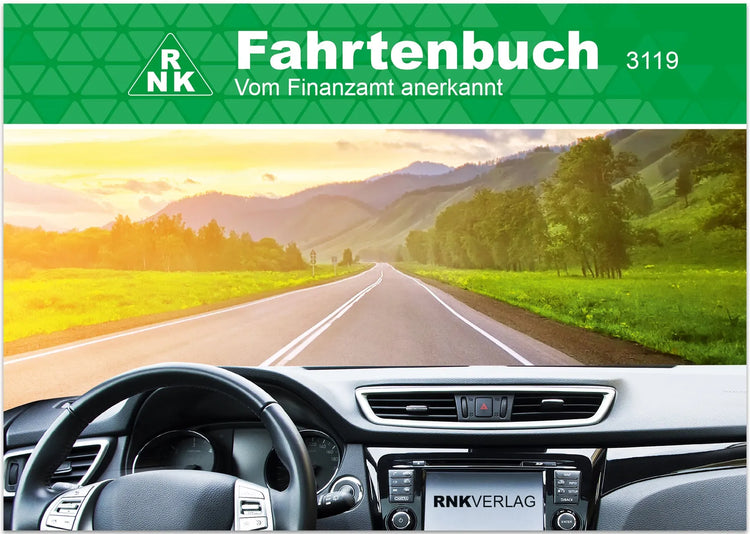 Fahrtenbuch für Pkw, 64 Seiten, DIN A6 quer, steuerlicher Kilometernachweis