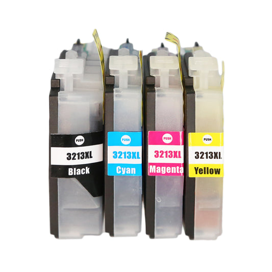 4 kompatible Druckerpatronen von Wechselfaul als Ersatz für Brother LC-3213VALDR schwarz, cyan, magenta, gelb Druckerpatronen, 4er-Set