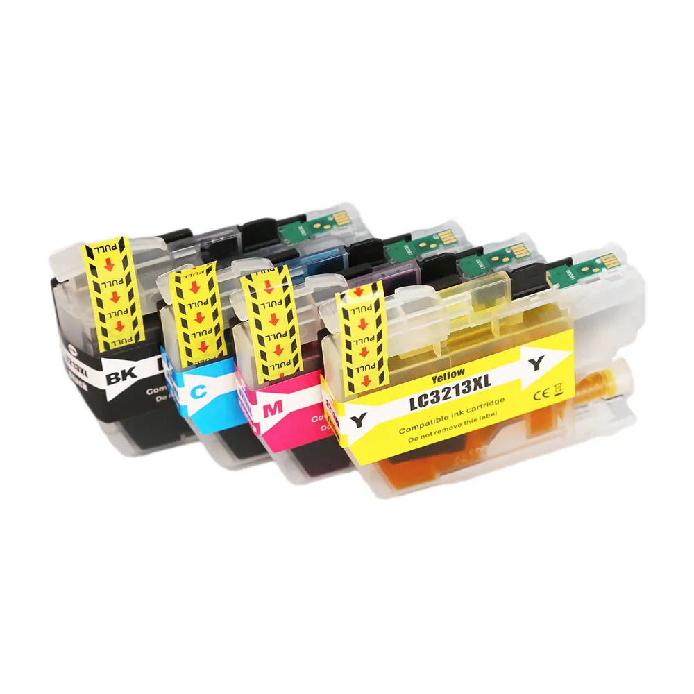 4 kompatible Druckerpatronen von Wechselfaul als Ersatz für Brother LC-3213VALDR schwarz, cyan, magenta, gelb Druckerpatronen, 4er-Set