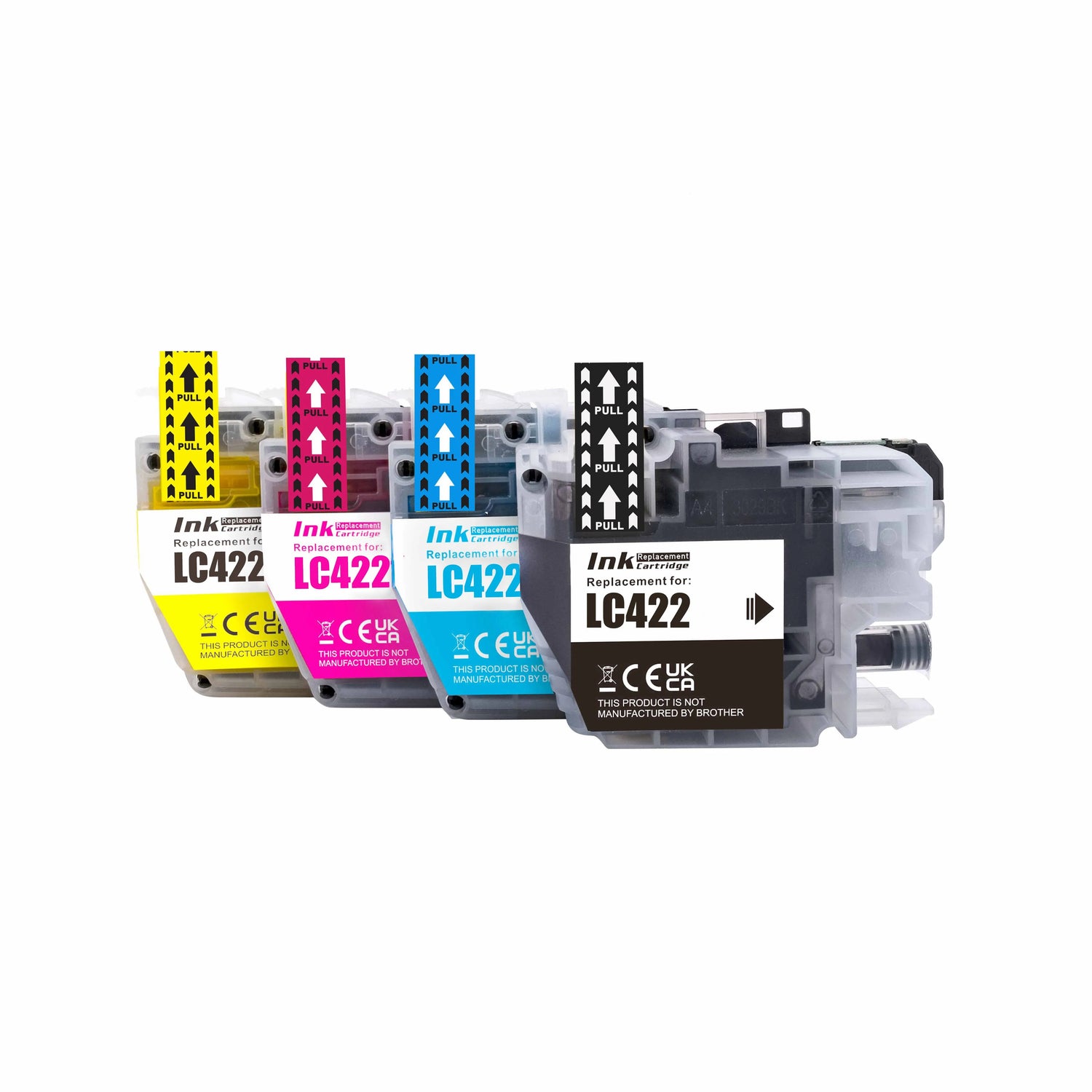4 kompatible Druckerpatronen von Wechselfaul als Ersatz für Brother LC-422 LC422