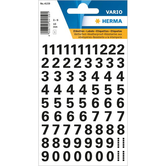 95 HERMA Klebenummern 4159 verschiedene Zahlen