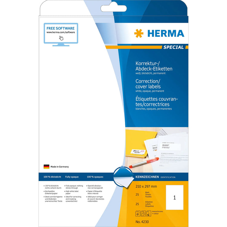 25 HERMA Etiketten 4230 weiß