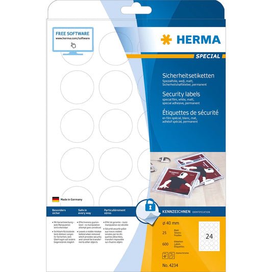 600 HERMA Sicherheitsetiketten 4234 weiß