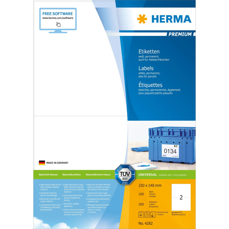 200 HERMA Etiketten 4282 weiß
