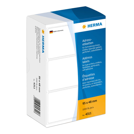 1.000 HERMA Adressetiketten 4311 weiß