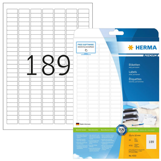 4.725 HERMA Etiketten 4333 weiß