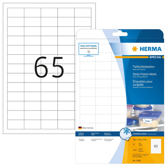1.625 HERMA SPECIAL Tiefkühletiketten 4388 weiß