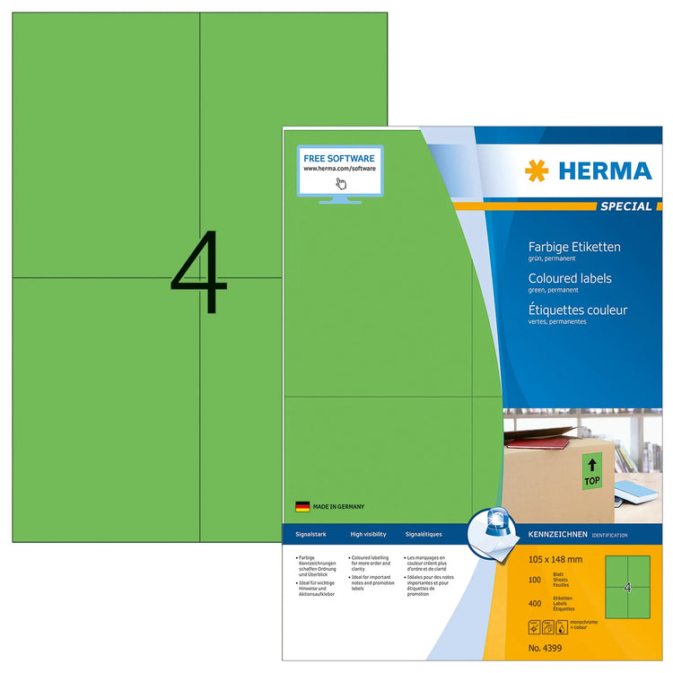400 HERMA Etiketten 4399 grün