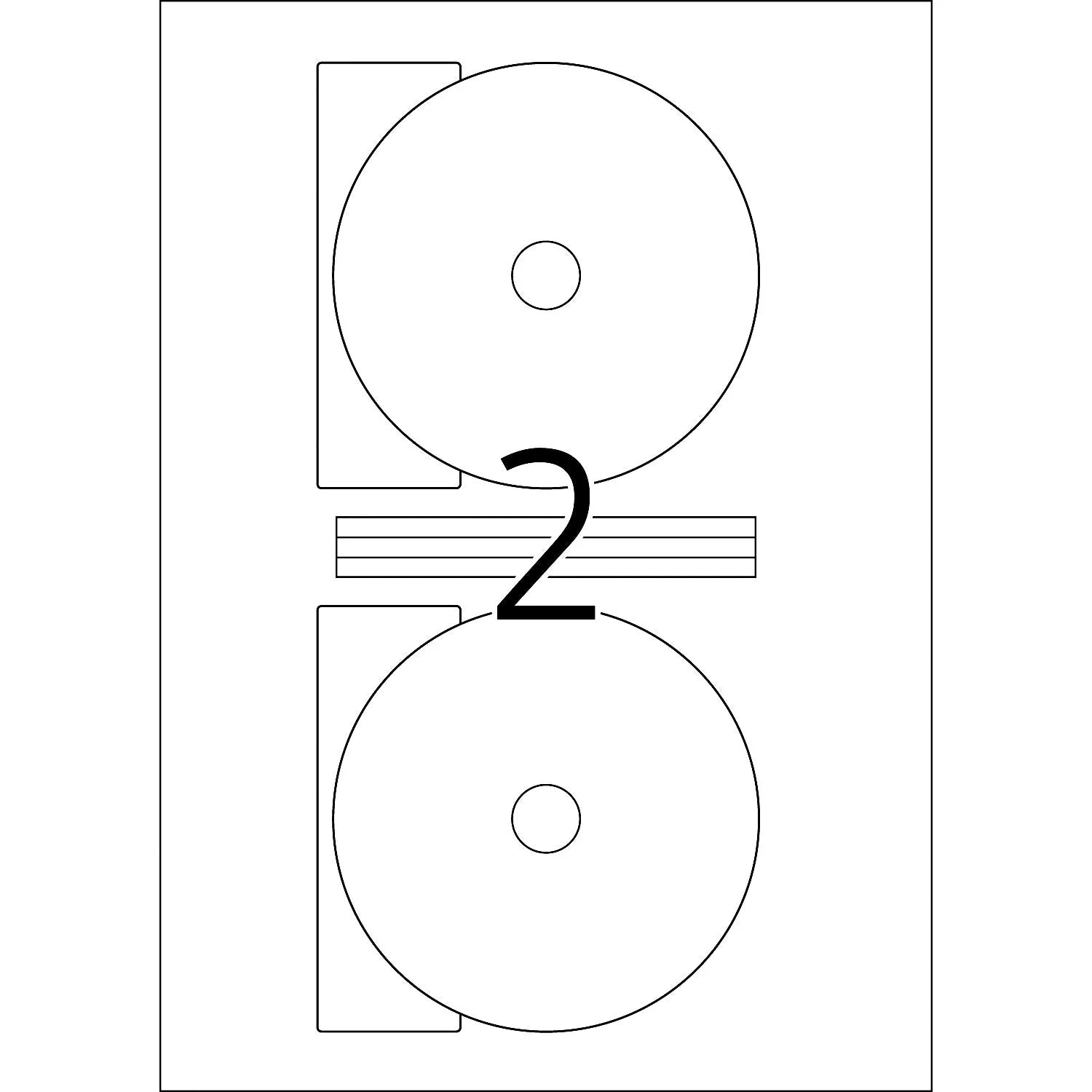 200 HERMA CD-Etiketten 4460 weiß