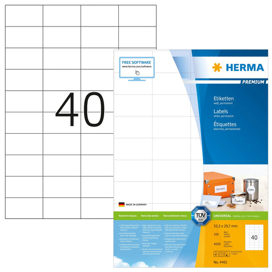 4.000 HERMA Etiketten 4461 weiß