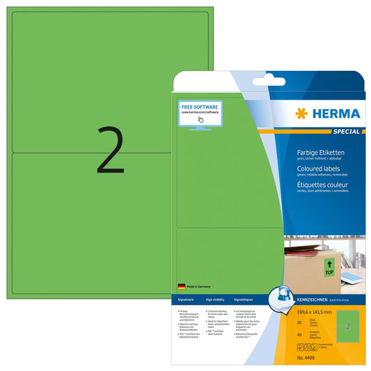 40 HERMA Etiketten 4499 grün