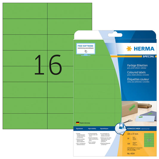 320 HERMA Etiketten 4554 grün