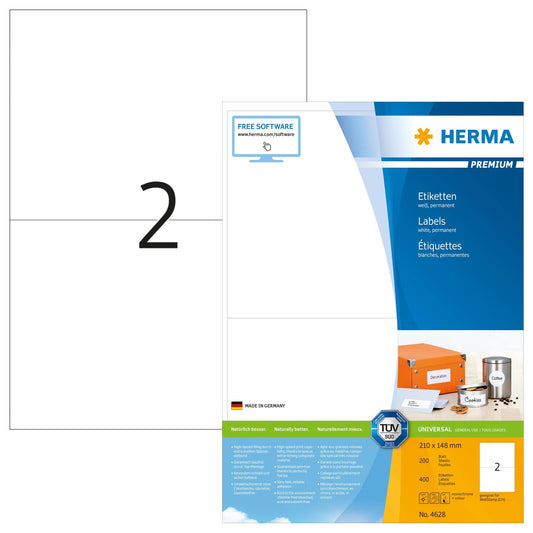 400 HERMA Etiketten 4628 weiß