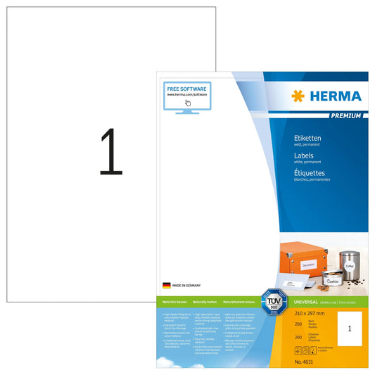200 HERMA Etiketten 4631 weiß