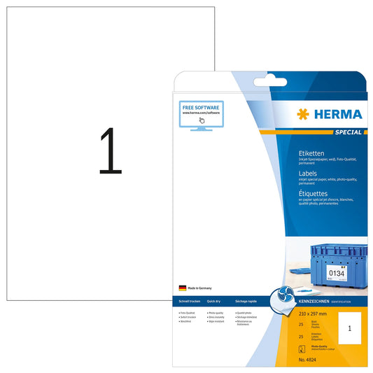 25 HERMA Etiketten 4824 weiß
