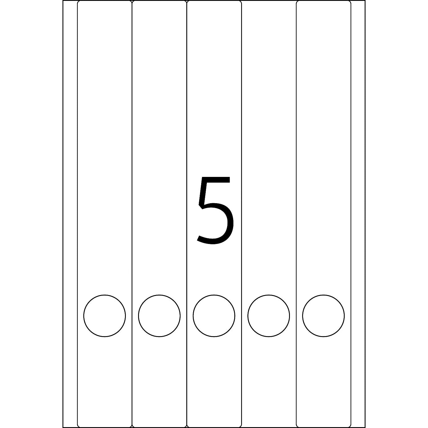 125 HERMA Ordneretiketten 4830 weiß für 4,0 - 5,0 cm Rückenbreite