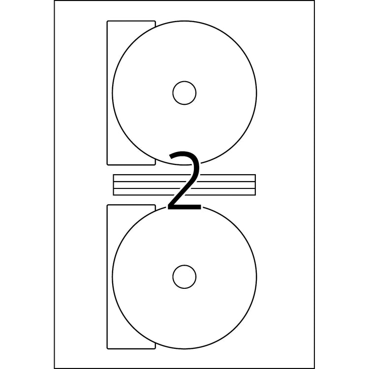 50 HERMA CD-Etiketten 4850 weiß