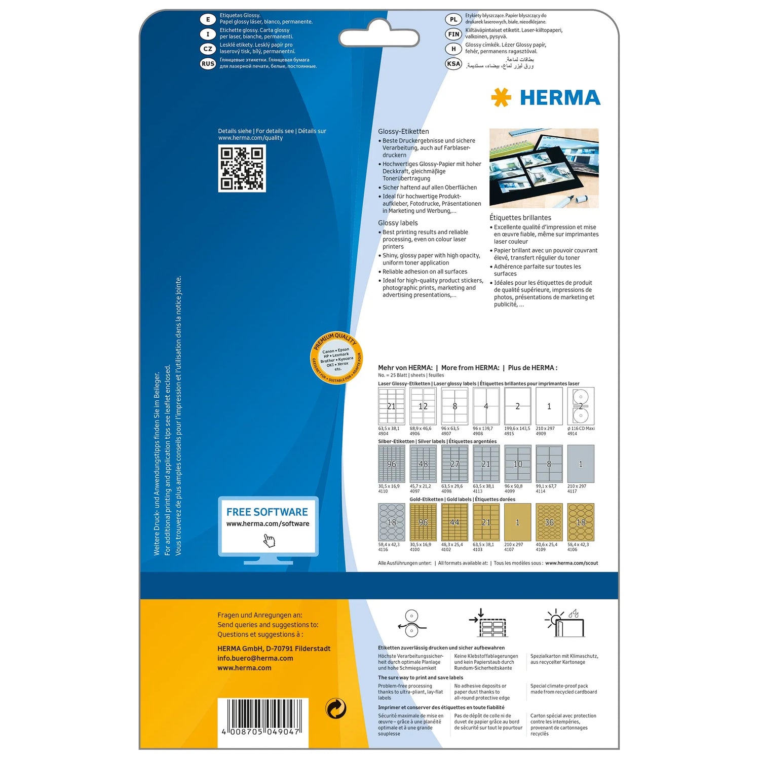 525 HERMA Etiketten 4904 weiß