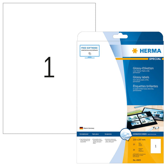 25 HERMA Etiketten 4909 weiß