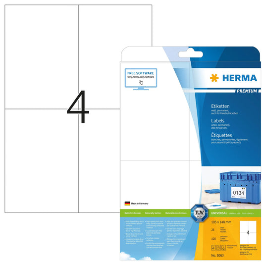 100 HERMA Etiketten 5063 weiß