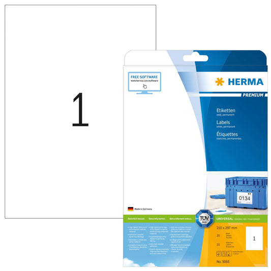 25 HERMA Etiketten 5065 weiß