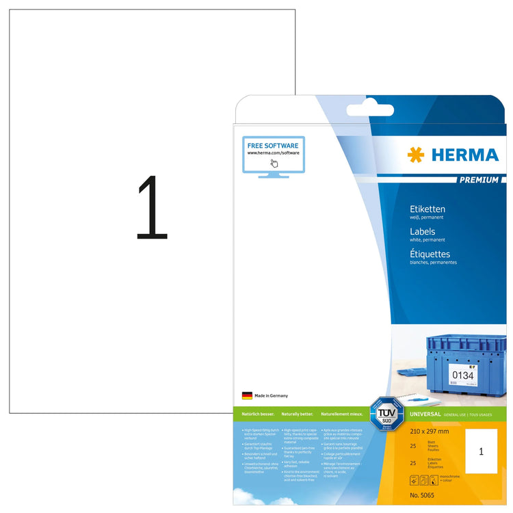 25 HERMA Etiketten 5065 weiß