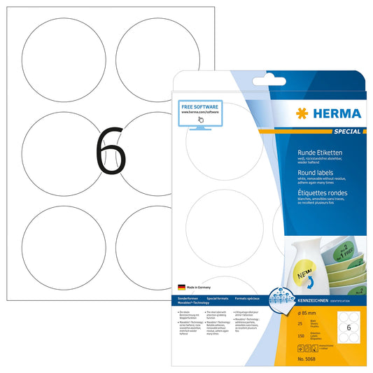 150 HERMA Etiketten 5068 weiß