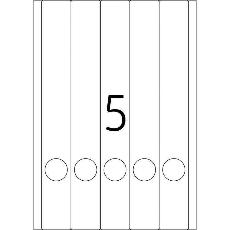 125 HERMA Ordneretiketten 5130 weiß für 4,0 - 5,0 cm Rückenbreite