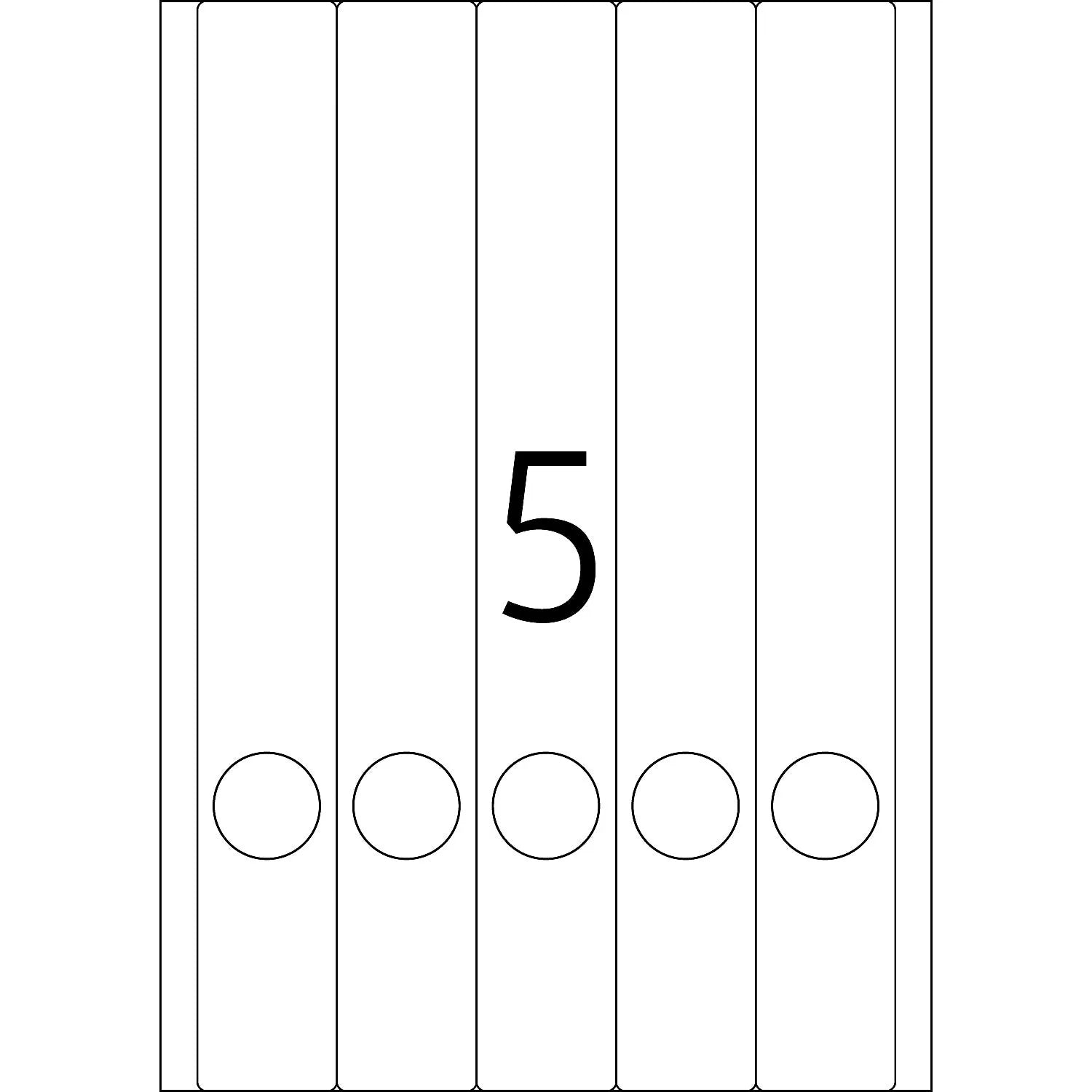 100 HERMA Ordneretiketten 5133 blau für 4,0 - 5,0 cm Rückenbreite