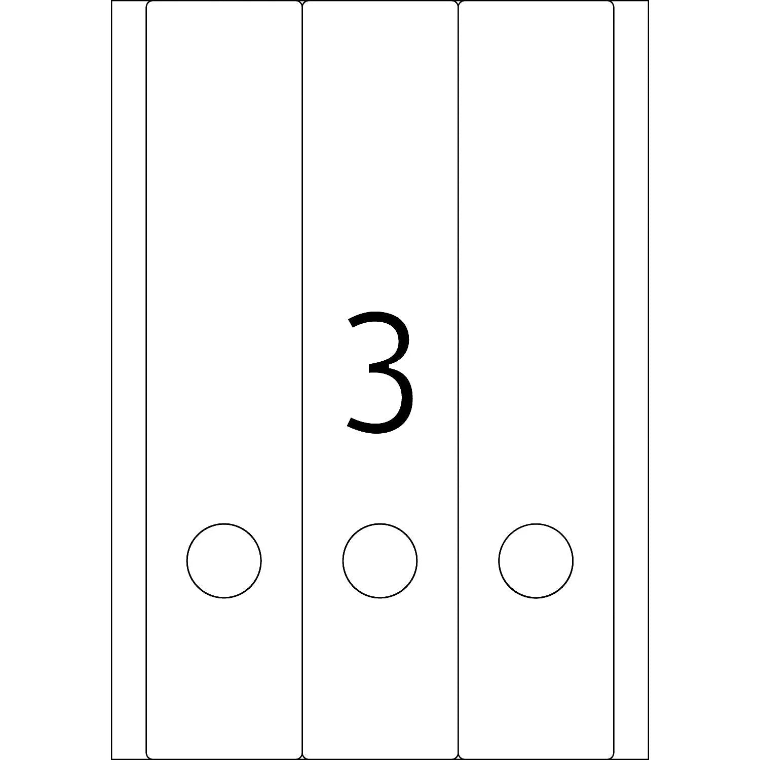 75 HERMA Ordneretiketten 5135 weiß für 7,0 - 8,0 cm Rückenbreite