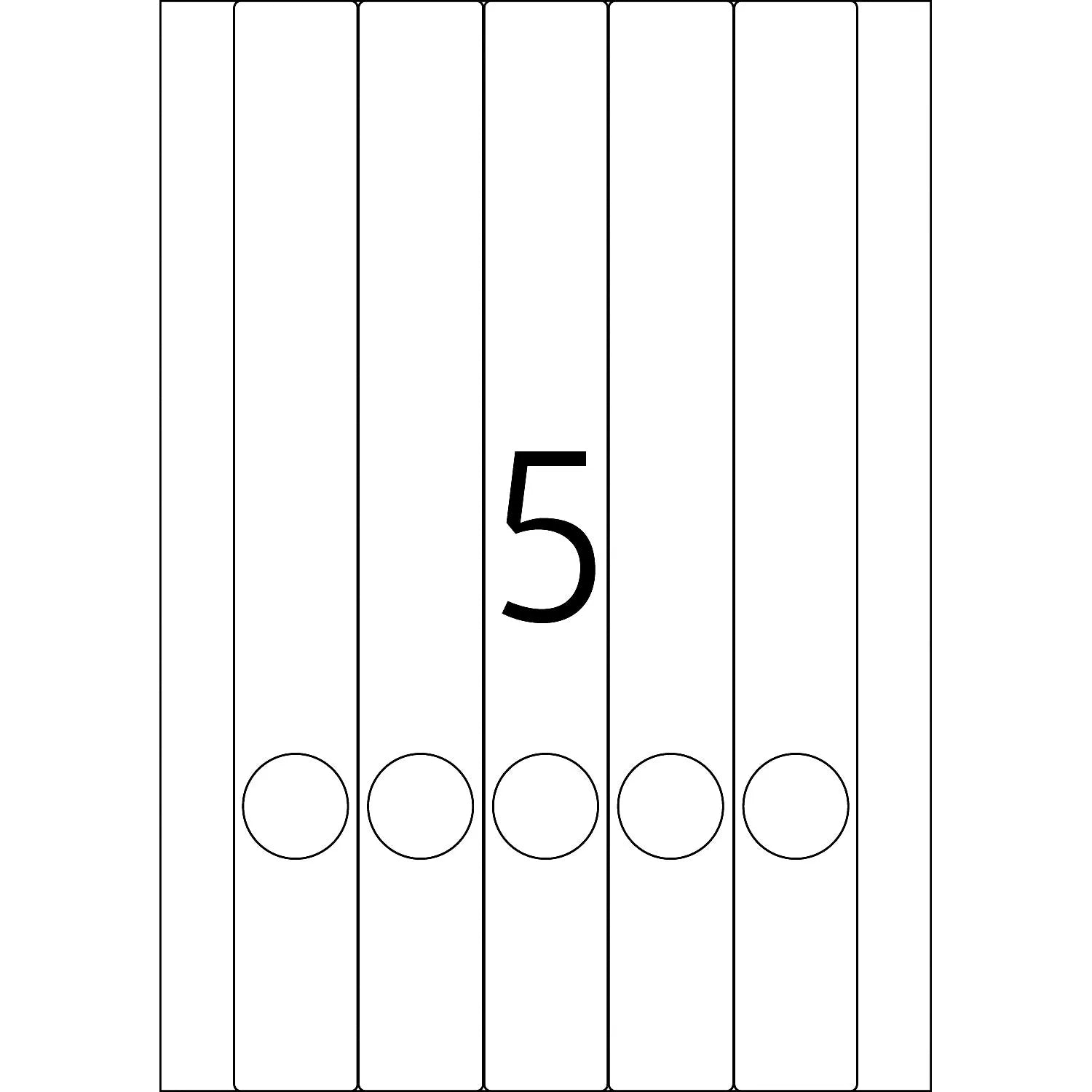 125 HERMA Ordneretiketten 5158 weiß für 4,0 - 5,0 cm Rückenbreite