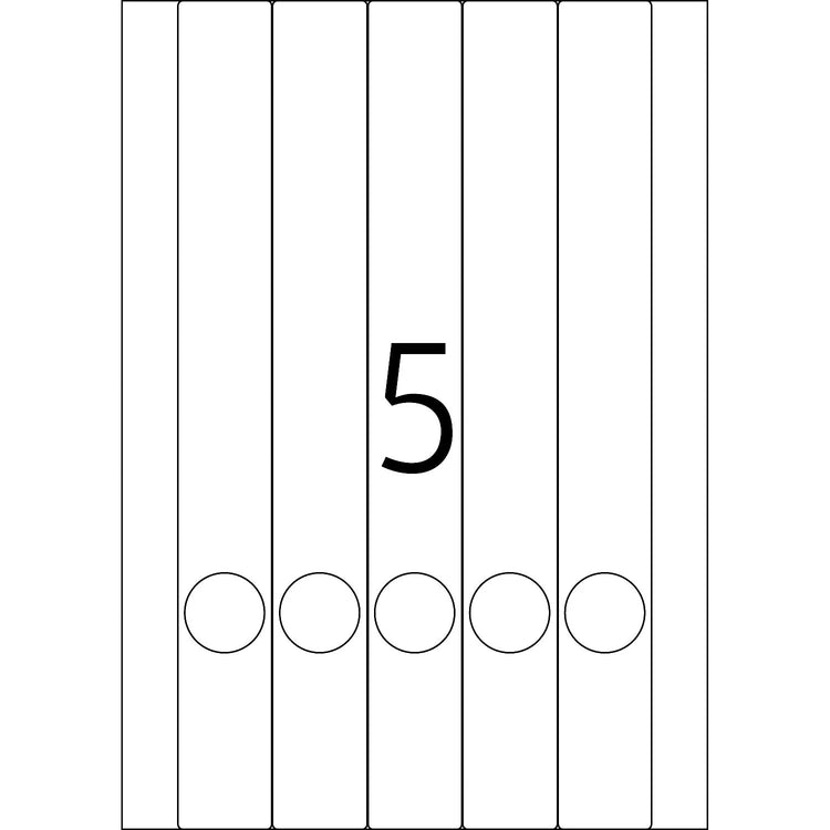 125 HERMA Ordneretiketten 5158 weiß für 4,0 - 5,0 cm Rückenbreite