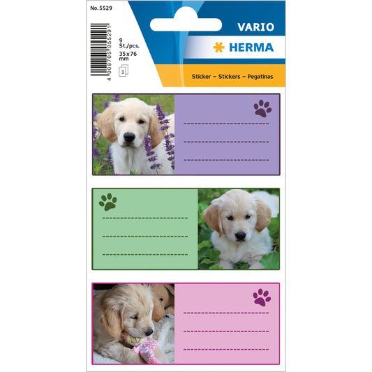 9 HERMA Schuletiketten 5529 Hund