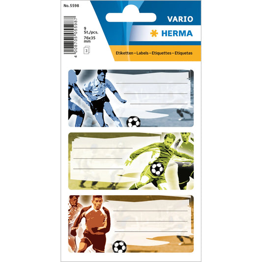 9 HERMA Schuletiketten 5598 Fussball