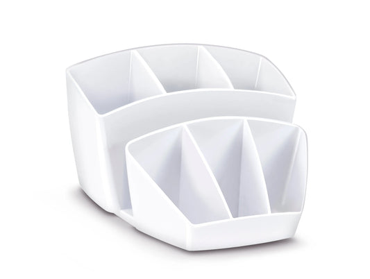 cep Schreibtisch-Organizer Riviera polarweiß Polystyrol 6 Fächer 14,3 x 15,8 x 9,3 cm