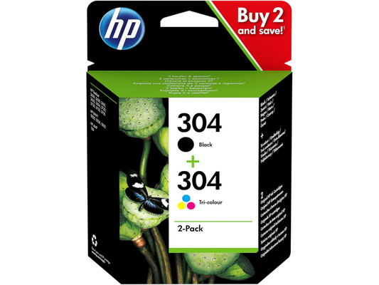 2 HP 304 (3JB05AE) schwarz, color Tintenpatronen