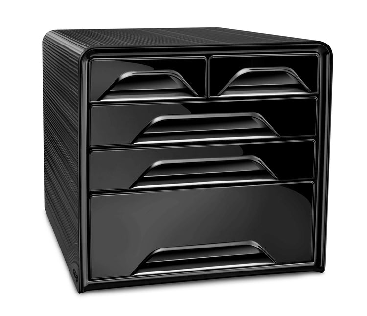 cep Schubladenbox Smoove schwarz 1072130011, DIN A4 mit 5 Schubladen