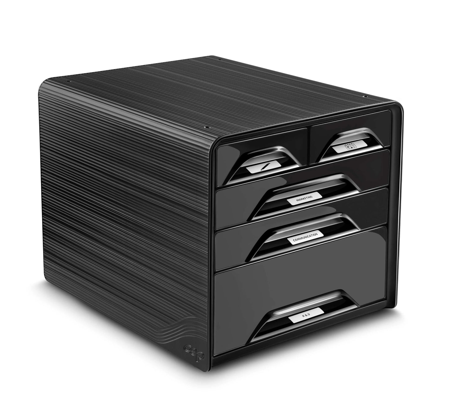 cep Schubladenbox Smoove schwarz 1072130011, DIN A4 mit 5 Schubladen