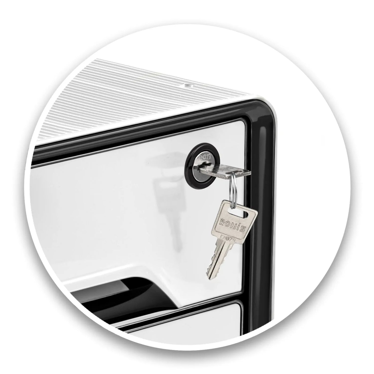 cep Schubladenbox Smoove Secure schwarz/weiß 1073110121, DIN A4 mit 4 Schubladen