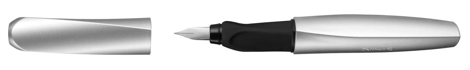 Pelikan Twist Patronenfüller silber M (mittel)  für Rechts- u. Linkshänder