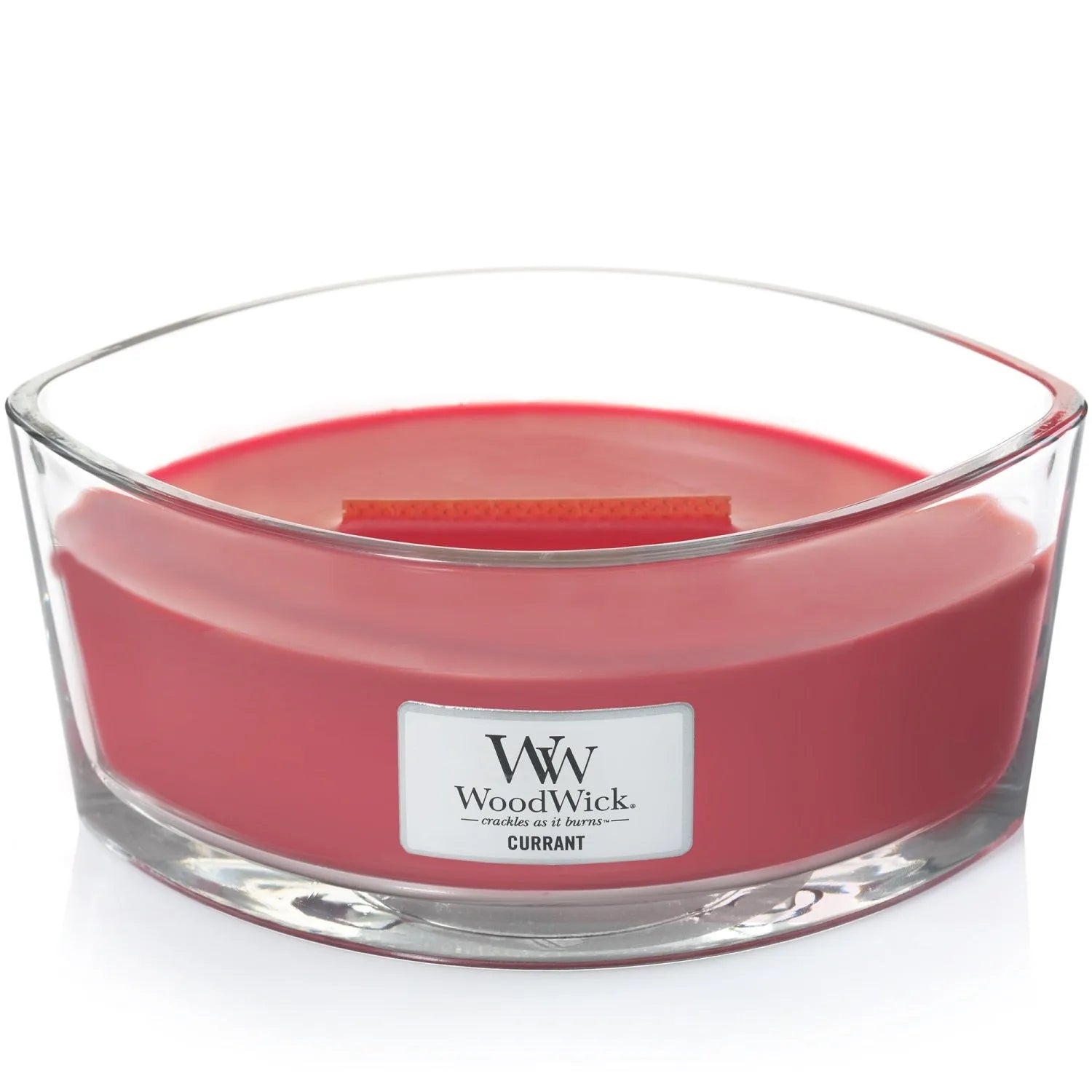 WoodWick Ellipse Duftkerze mit knisterndem Docht, Currant, bis zu 50 Stunden Brenndauer