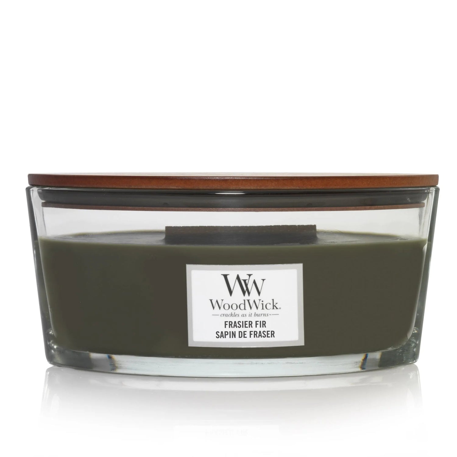 WoodWick Ellipse Duftkerze mit knisterndem Docht, Frasier Fir, bis zu 50 Stunden Brenndauer