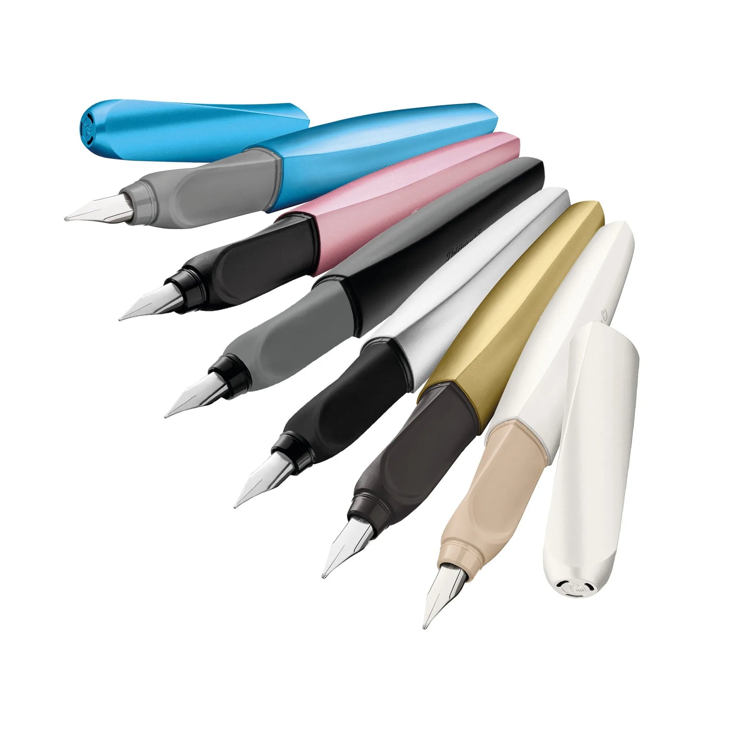 Pelikan Twist Patronenfüller silber M (mittel)  für Rechts- u. Linkshänder