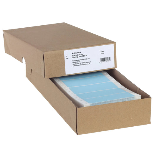 2.000 HERMA Computer-Endlosetiketten 8183 blau