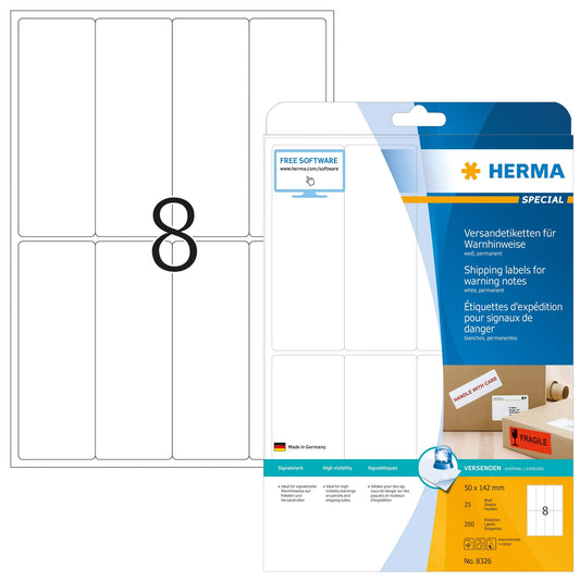 200 HERMA Versandetiketten 8326 weiß