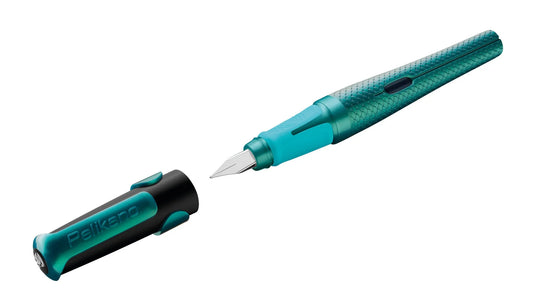 Pelikan Pelikano P480 Dragon Patronenfüller metallic grün, für Rechtshänder