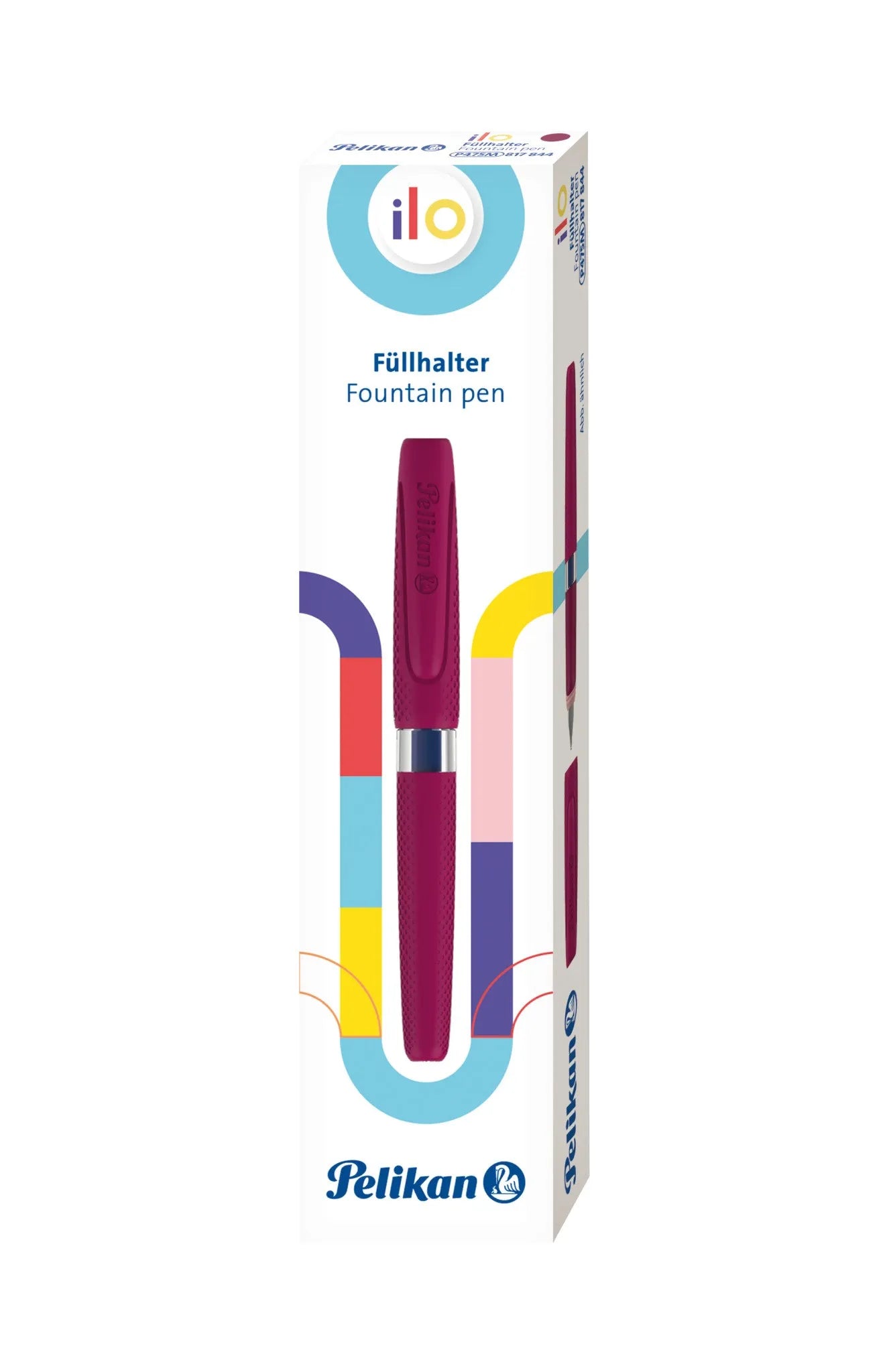 Pelikan ilo P475 Patronenfüller rot( rosa) für Rechts-u. Linkshänder