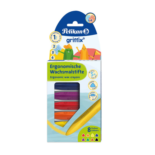 8 Pelikan griffix® Wachsmalstifte farbsortiert